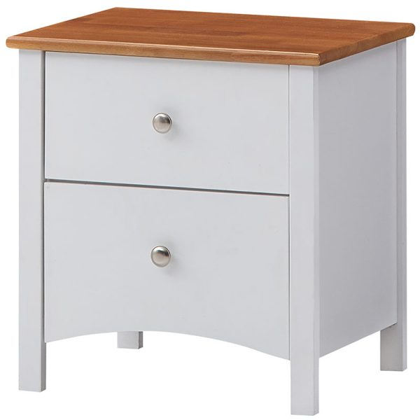 Lobelia 4pc Bed Suite Bedside Tallboy Bedroom Furniture Package – White – QUEEN