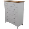 Lobelia 4pc Bed Suite Bedside Tallboy Bedroom Furniture Package – White – QUEEN