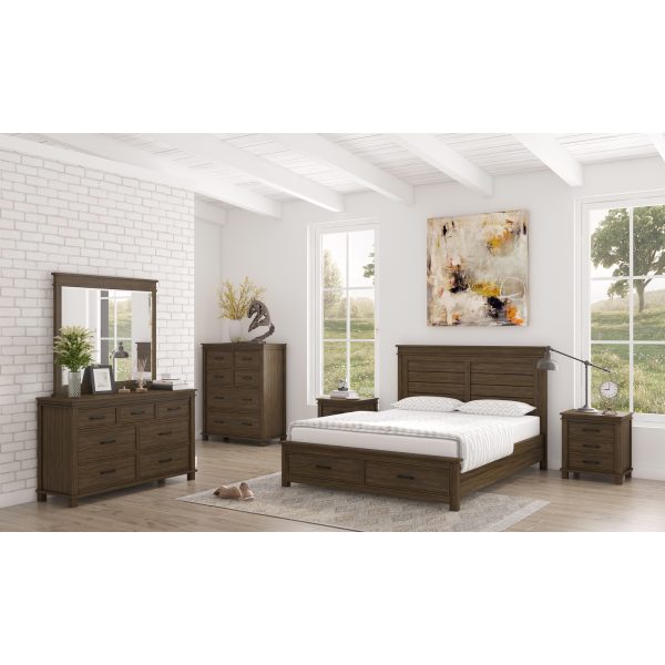 Seminole Bedside Tables 3 Drawers Storage Cabinet Shelf Side End Table – Rustic Grey