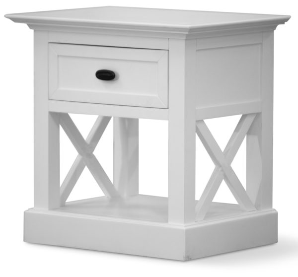 Beechworth Bedside Tables 1 Drawer Storage Cabinet Shelf Side End Table – White