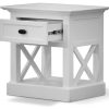 Beechworth Bedside Tables 1 Drawer Storage Cabinet Shelf Side End Table – White