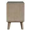 Bixby Bedside Nightstand 2 Drawers Storage Cabinet Shelf Side End Table – Brushed Smoke
