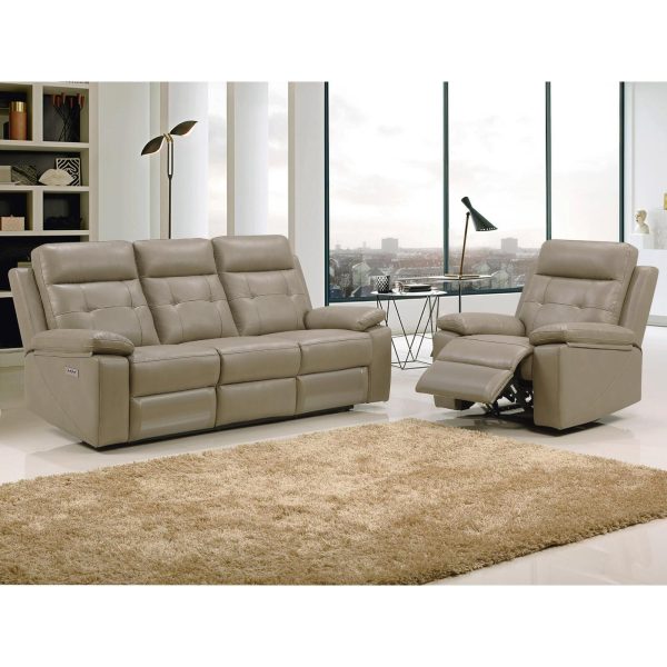 Epping Electric Recliner Sofa Genuine Leather Home Theater Lounge – 2 Seater