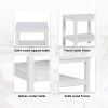 Bohemia Coffee Side Table Laptop Desk Bedside Sofa End Tables Mindi Wood – White