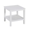 Bohemia Coffee Side Table Laptop Desk Bedside Sofa End Tables Mindi Wood – White