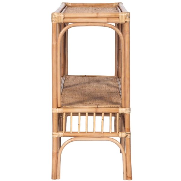 Earthy 120cm Rattan Cane Console Entry Entrance Hallway Table – Natural