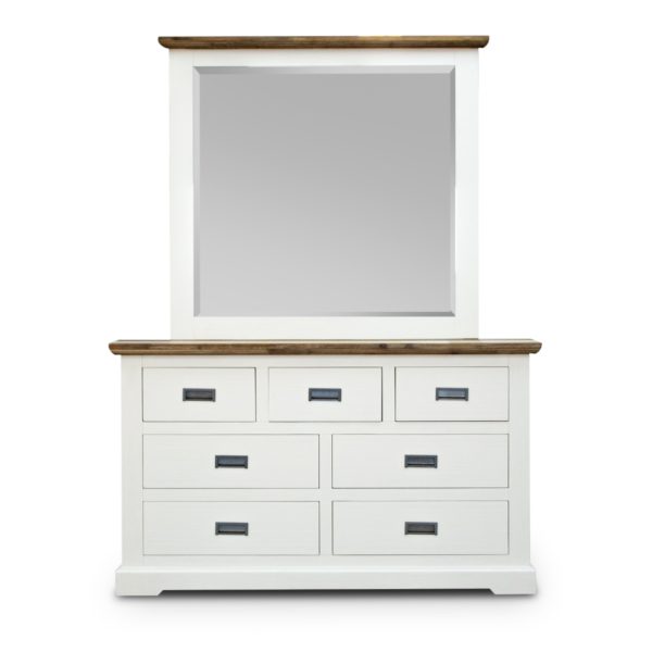 Dresser Mirror 7 Chest of Drawers Tallboy Storage Cabinet – Multi Color