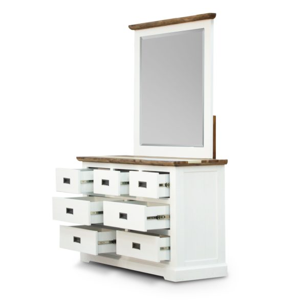 Dresser Mirror 7 Chest of Drawers Tallboy Storage Cabinet – Multi Color