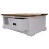 Coffee Table 120cm 1 Drawer Solid Acacia Timber Wood – Multi Color