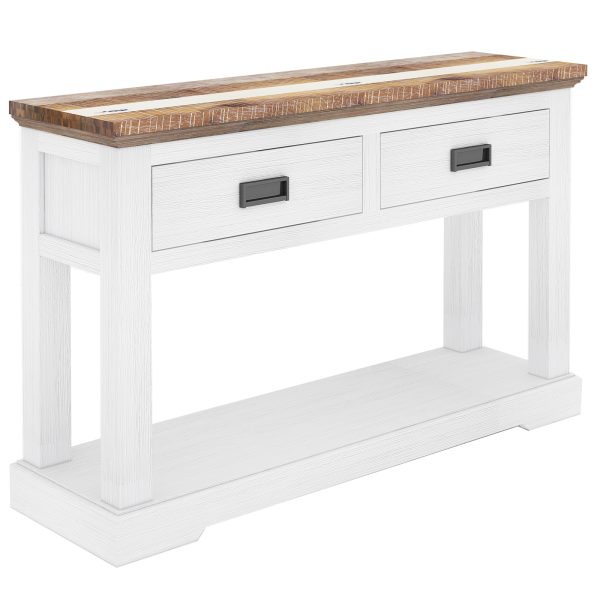 Console Hallway Entry Table 125cm Solid Acacia Timber Wood – Multi Color