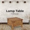 Korora Lamp Table 70cm Coffee Side Laptop Desk Bedside Sofa End – Brown