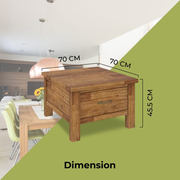 Korora Lamp Table 70cm Coffee Side Laptop Desk Bedside Sofa End – Brown