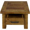 Hawk Lamp Table 70cm Side End Sofa Tables Solid Pine Timber Wood – Rustic Oak