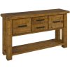 Teasel Console Hallway Entry Table 147cm Solid Pine Timber Wood – Rustic Oak