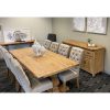 Gloriosa Console Entry Hallway Table 160cm Pedestal Mango Wood – Honey Wash