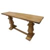Gloriosa Console Entry Hallway Table 160cm Pedestal Mango Wood – Honey Wash