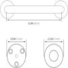 Stainless Steel Handle for Shower Toilet Grab Bar Handle Bathroom Stairway Handrail Elderly Senior Assist – 30 cm
