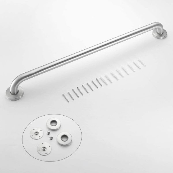 Stainless Steel Handle for Shower Toilet Grab Bar Handle Bathroom Stairway Handrail Elderly Senior Assist – 80 cm
