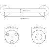 Stainless Steel Handle for Shower Toilet Grab Bar Handle Bathroom Stairway Handrail Elderly Senior Assist – 80 cm