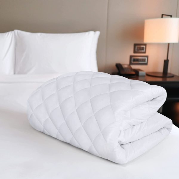 QUILTED MATTRESS PROTECTOR – QUEEN SIZE – – HOTEL QUALITY