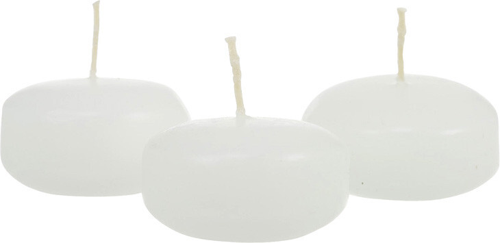 10 Pack of 8cm Ivory Wax Floating Candles – wedding party home event decoration
