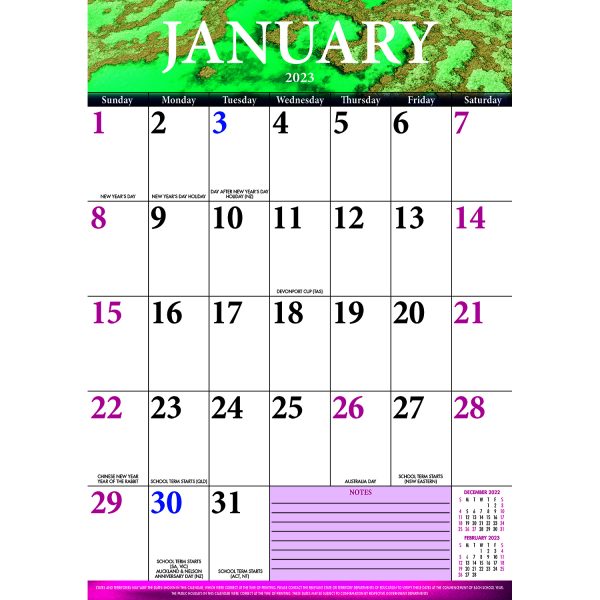 Big Grid 2023 Rectangle Wall Calendar 16 Months Planner New Year Christmas Gift