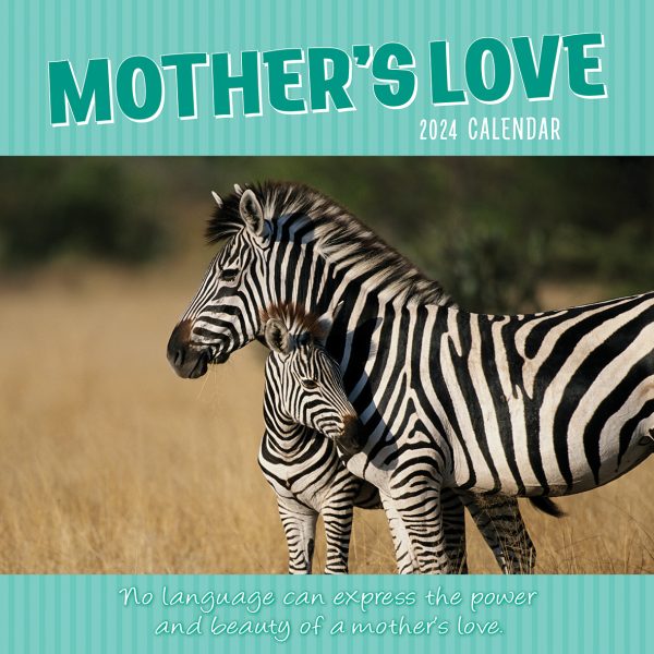 Mother’s Love – 2024 Square Wall Calendar Pets Animals 16 Months Premium Planner