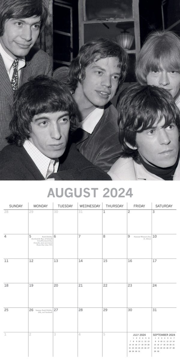 Rolling Stones – 2024 Square Wall Calendar 16 Months Planner Xmas New Year Gift