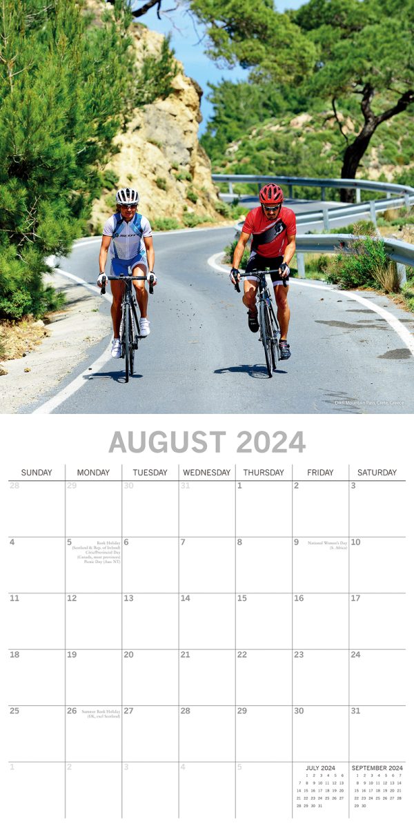 Cycling – 2024 Square Wall Calendar 16 Months Lifestyle Planner New Year Gift