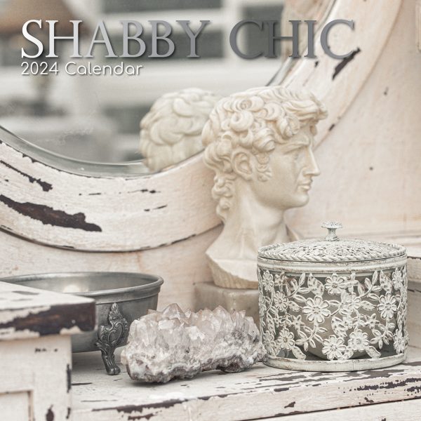 Shabby Chic – 2024 Square Wall Calendar 16 Month Lifestyle Planner New Year Gift
