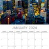 New York – 2024 Square Wall Calendar 16 Month Premium Planner Xmas New Year Gift