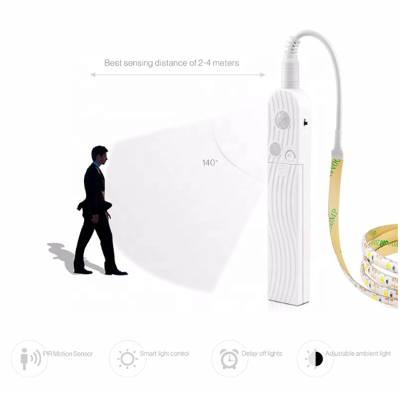 Motion Sensor LED Strip Light 2m warm white