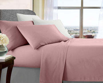 ultra soft microfibre sheet set queen rose gold