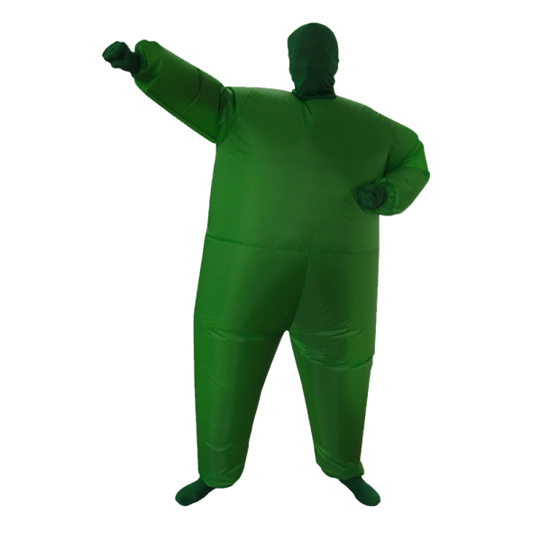 Go Green Inflatable Costume Fancy Dress Suit Fan Operated