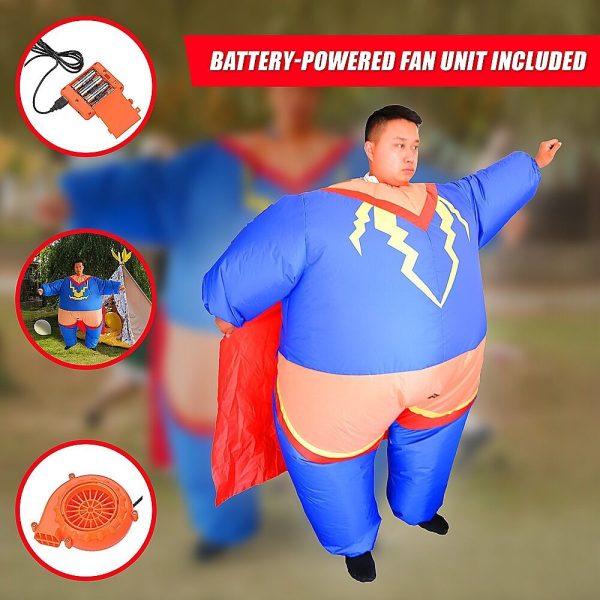 Super Hero Fancy Dress Inflatable Suit – Fan Operated Costume