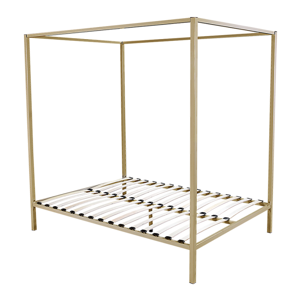 Arrow 4 Four Poster Bed Frame – QUEEN, Gold