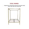 Arrow 4 Four Poster Bed Frame – QUEEN, Gold