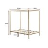 Arrow 4 Four Poster Bed Frame – QUEEN, Gold