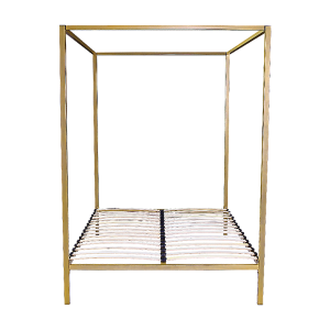 Arrow 4 Four Poster Bed Frame – QUEEN, Gold