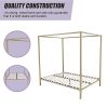 Arrow 4 Four Poster Bed Frame – QUEEN, Gold