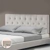 Linen Fabric Bed Deluxe Headboard Bedhead – DOUBLE, Beige