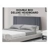 Linen Fabric Bed Deluxe Headboard Bedhead – DOUBLE, Grey