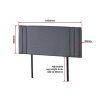 Linen Fabric Bed Deluxe Headboard Bedhead – DOUBLE, Grey