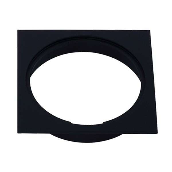 Square Black Floor Grate Drain 110 mm Full Brass Construction