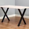 X Shaped Table Bench Desk Legs Retro Industrial Design Fully Welded