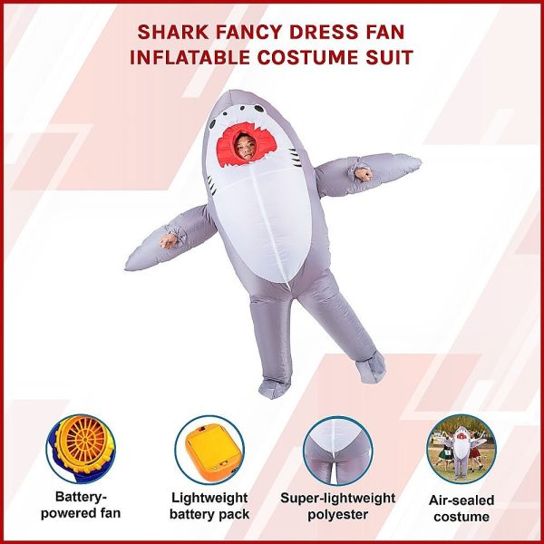 Fancy Dress Fan Inflatable Costume Suit – Shark