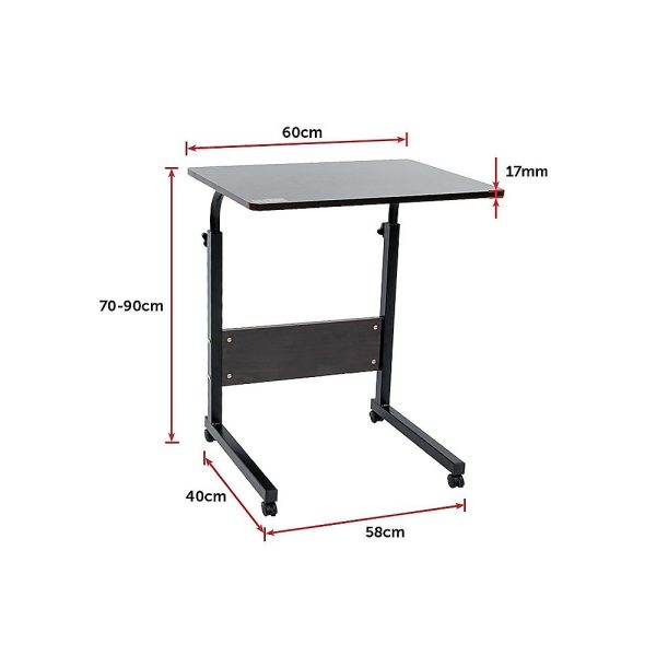 Mobile Laptop Desk Bed Stand Computer Table Adjustable Notebook Bedside Table
