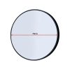 Round Wall Mirror Bathroom Makeup Mirror by Della Francesca – 70 cm, Black