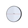Round Wall Mirror Bathroom Makeup Mirror by Della Francesca – 70 cm, Black