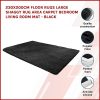 Floor Rugs Large Shaggy Rug Area Carpet Bedroom Living Room Mat – 230 x 200 cm, Black